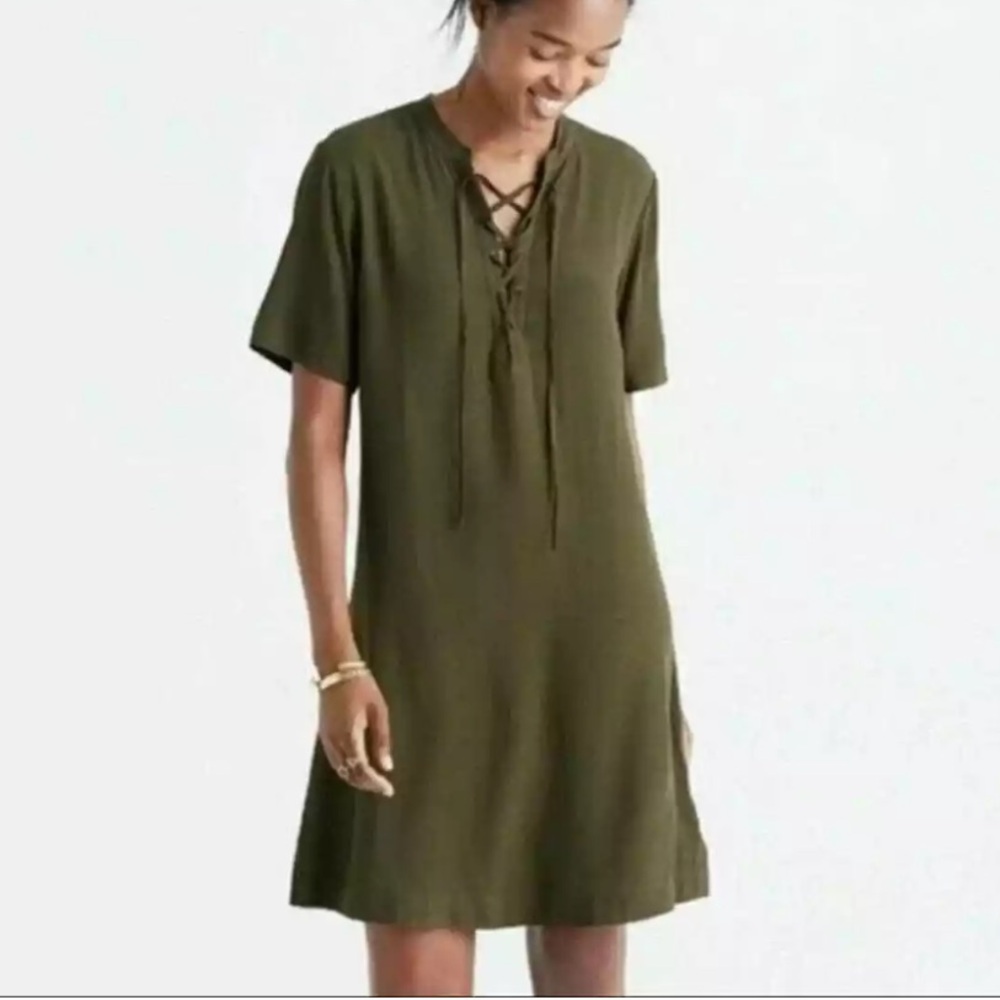 Madewell Novela Lace Front Shift Dress